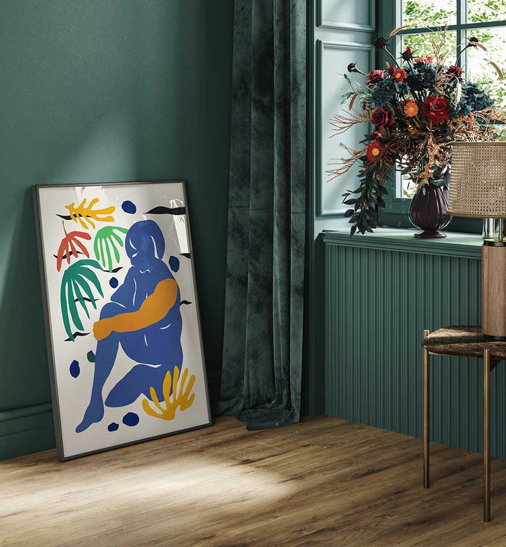 BLUE FIGURE ABSTRACT , COMIC POSTERS