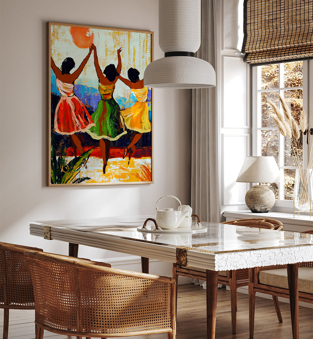 DANCING WOMEN , PORTRAITS & FIGURATIVE ILLUSTRATIONS