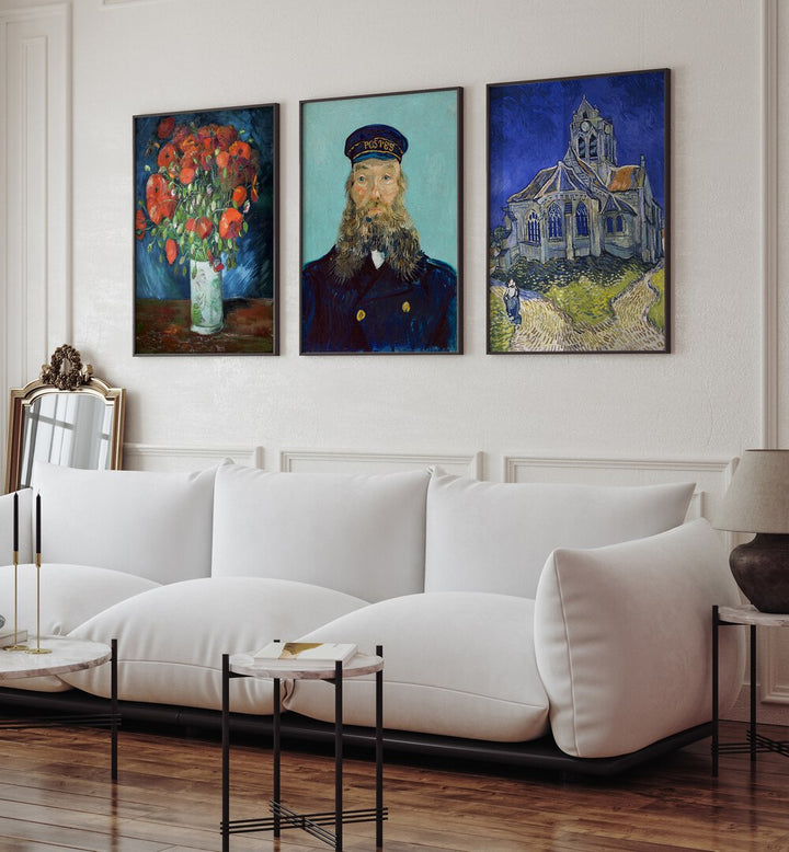 VINTAGE METAPHORS SET , SET OF 3 PAINTINGS