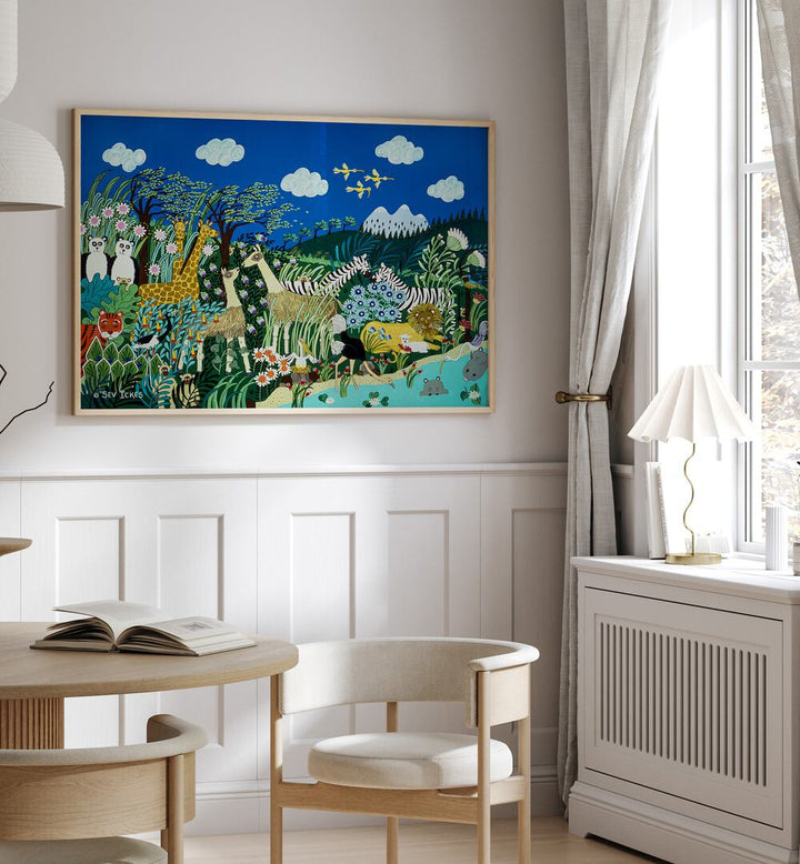 Bright and colorful A WINDY DAY, KIDS ROOM PAINTINGS enhance creativity and joy in your child's space.