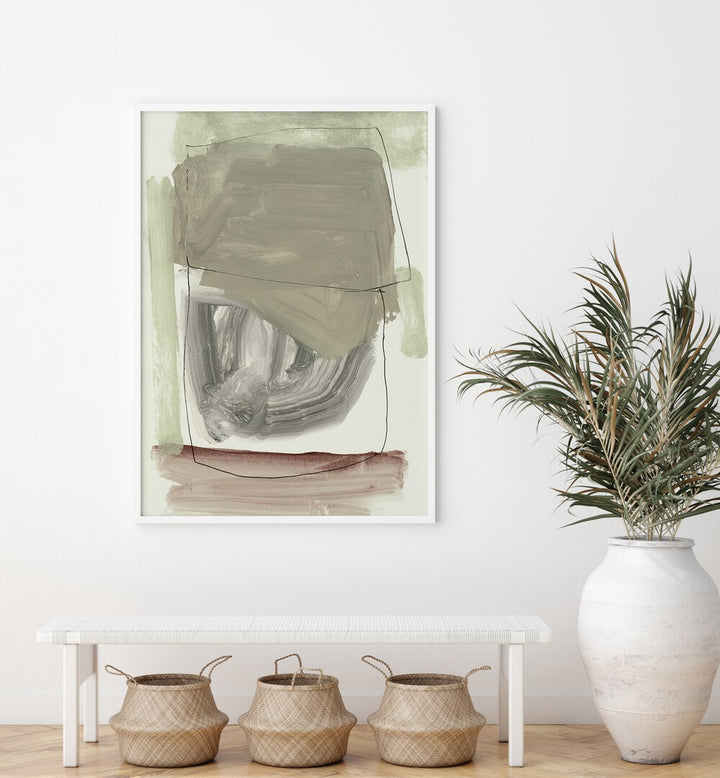 LINE AND SHAPE III, ABSTRACT PAINTINGS, features modern acrylic art that enhances any stylish home decor.