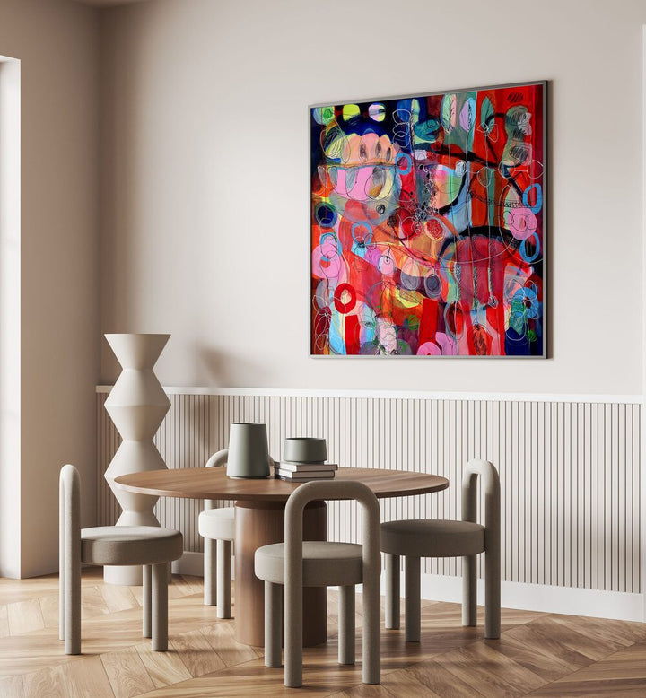 Vibrant AFTER THE RAIN II, ABSTRACT PAINTINGS complement modern decor, showcasing emotion and creativity in acrylic art.
