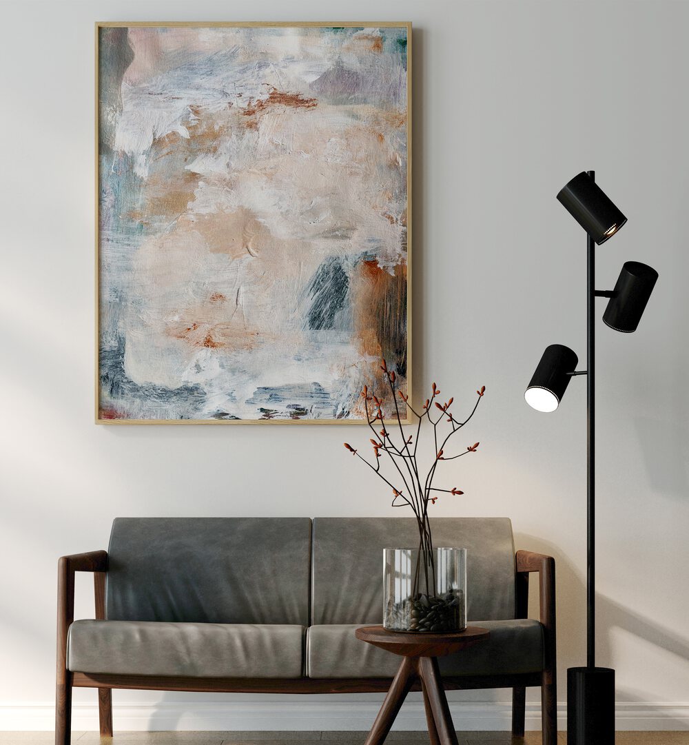 Sophisticated ADJUSTMENT, ABSTRACT PAINTINGS enhancing modern decor with serene colors and textures. Perfect for your space.