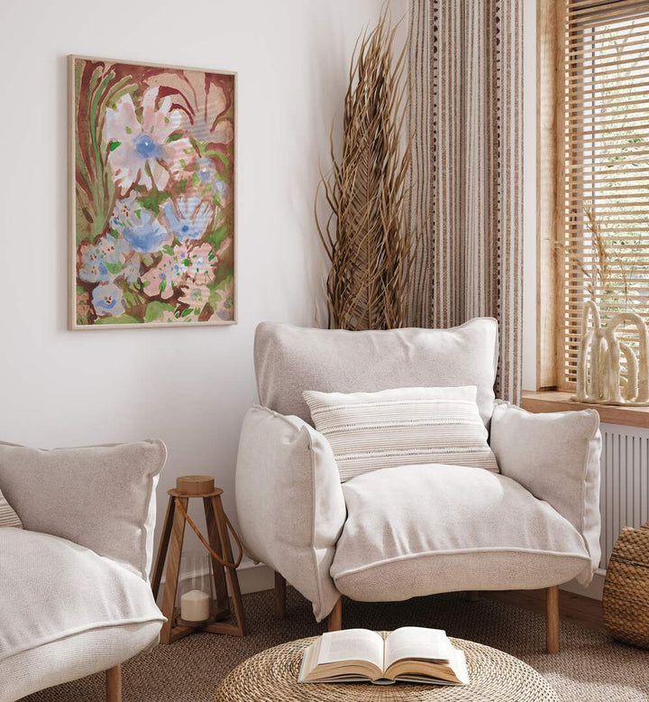 Brighten your space with LITTLE FLORALS, FLORAL FLOWER PAINTINGS, showcasing charming floral designs in a cozy setting.