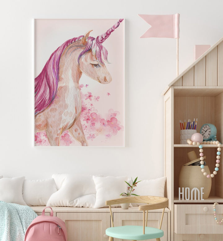 Enchanting BLOSSOM UNICORN kids room paintings brighten any space, sparking imagination with vibrant floral details.