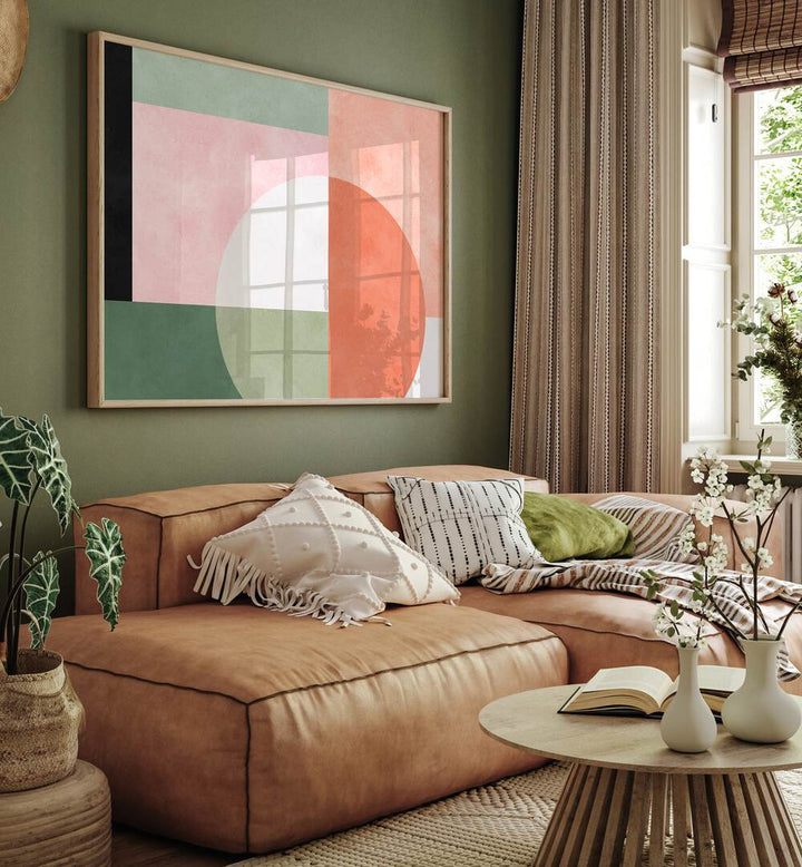 Bright and stylish, HARMONY 3, GEOMETRIC ART PRINTS enhance modern living spaces with vibrant design elements.