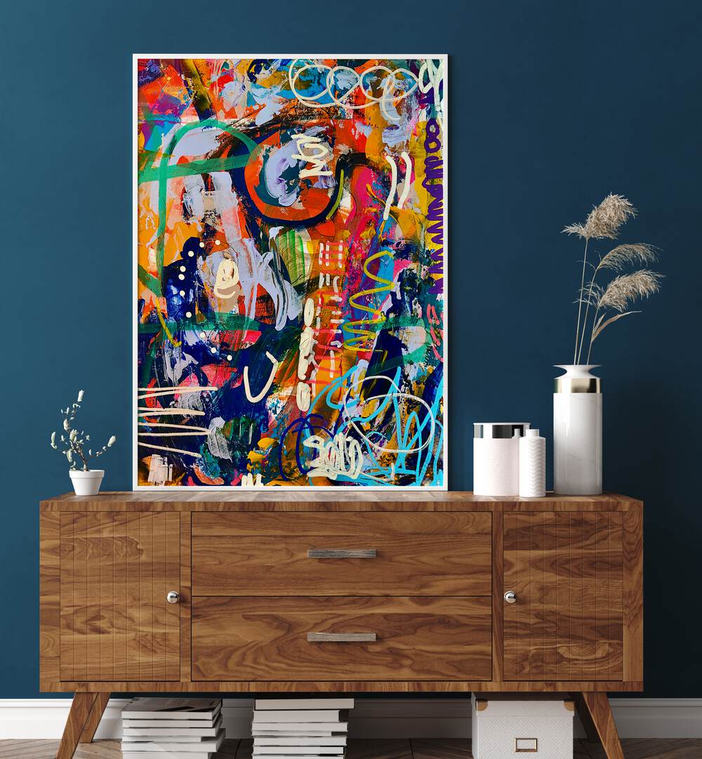 Vibrant STREET BEAT, ABSTRACT PAINTINGS bring urban energy to your space with bold, expressive designs.
