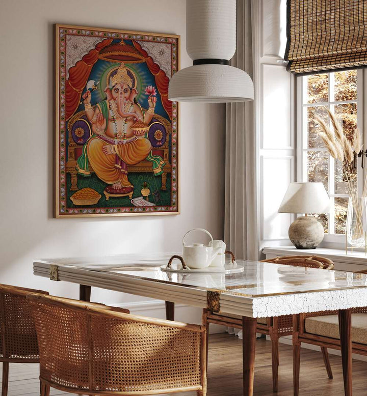 SHRI GANESHA II , INDIAN ART PAINTINGS