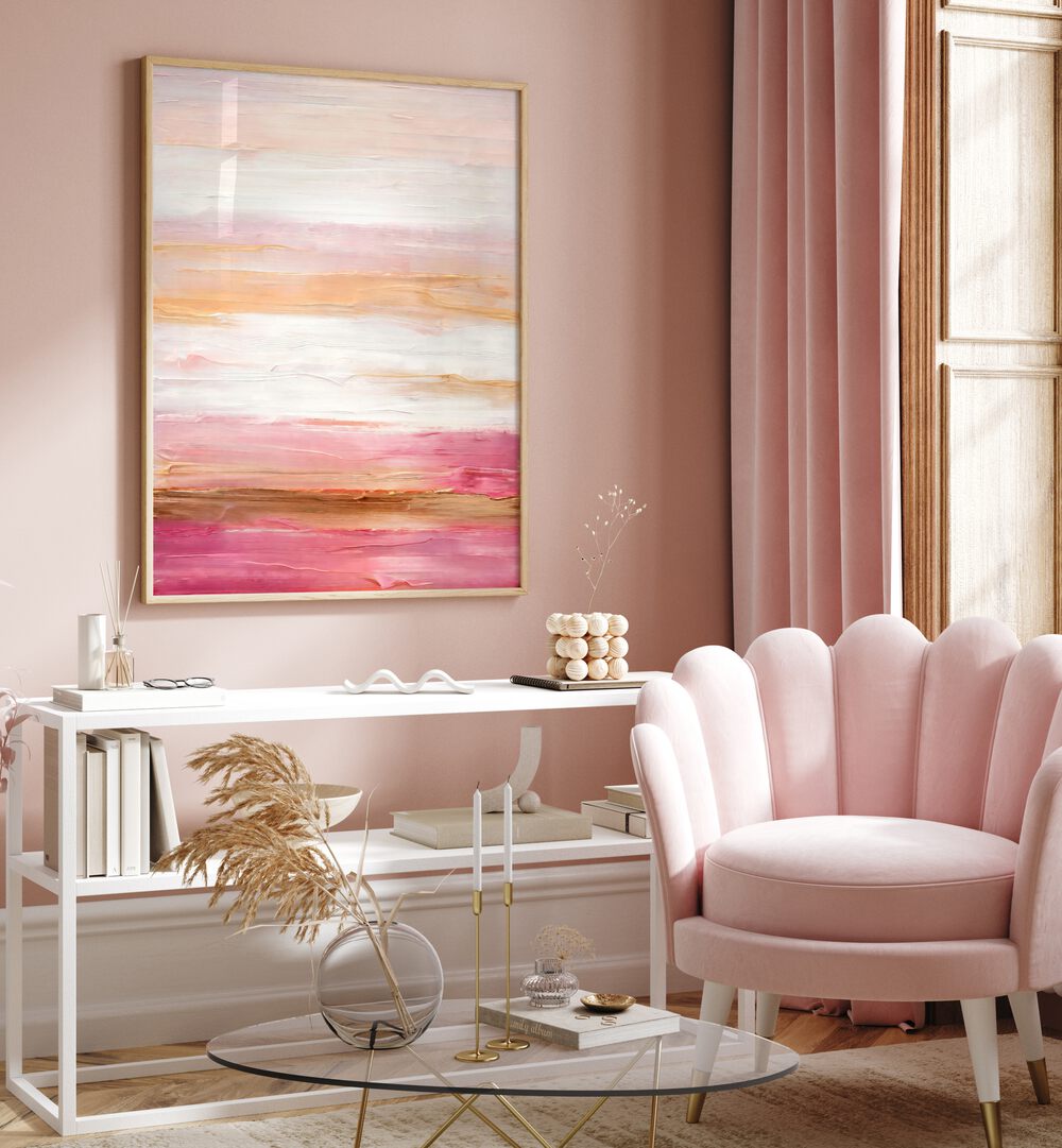 Golden Dawn Waves, abstract paintings that add elegance and tranquility to your home decor with mesmerizing golden hues.