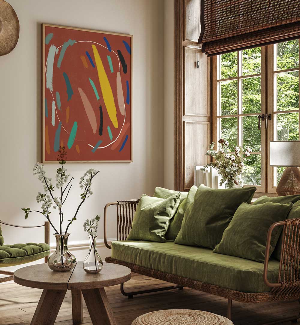 BOLD COLOR BRUSHSTROKES III , ABSTRACT PAINTINGS