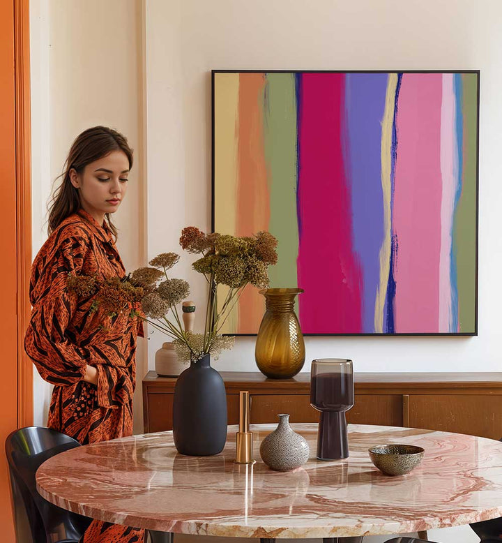 COLORFUL STRIPES , ABSTRACT PAINTINGS