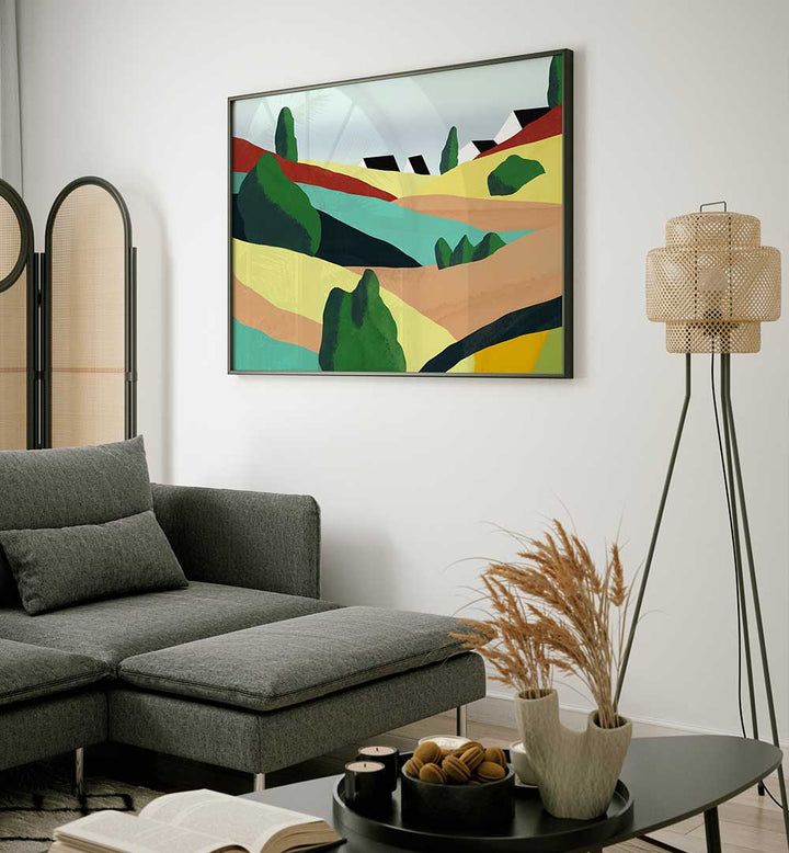 LITTLE COLOR ROLLING HILLS , LANDSCAPE PAINTINGS