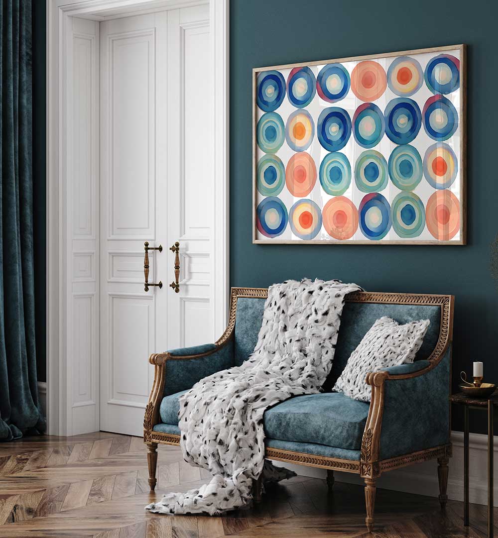 MULTI COLOURED  CIRCLES , ORGANIC FORMS