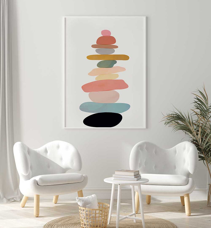COLORFUL STONE STACK , ABSTRACT PAINTINGS