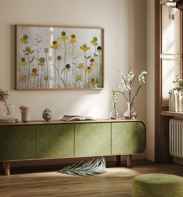 Bright and elegant HELENIUM, FLORAL FLOWER PAINTINGS enhance modern home decor with stunning floral designs.