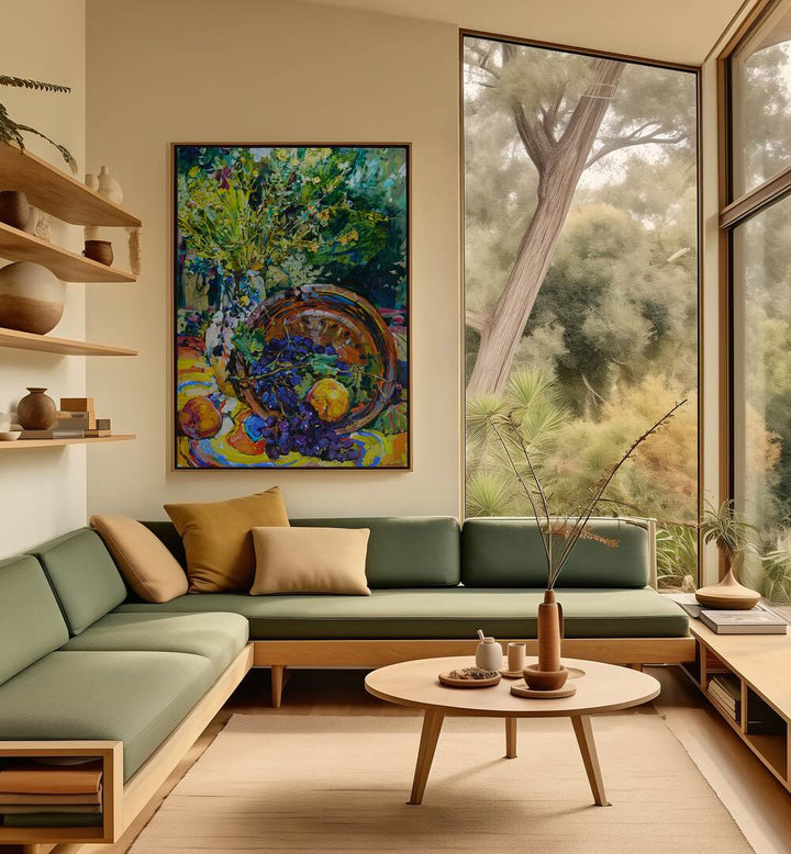 GRAPES AND PEACHES , FLORAL FLOWER PAINTINGS