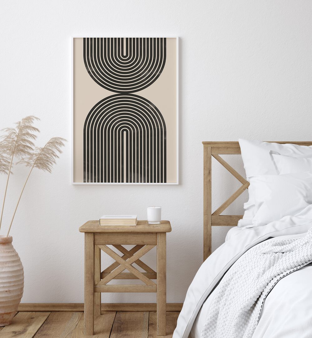 Elegant BLACK ARCH LINE ART, GEOMETRIC ART PRINTS, perfect for modern home decor and minimalist wall art collections.