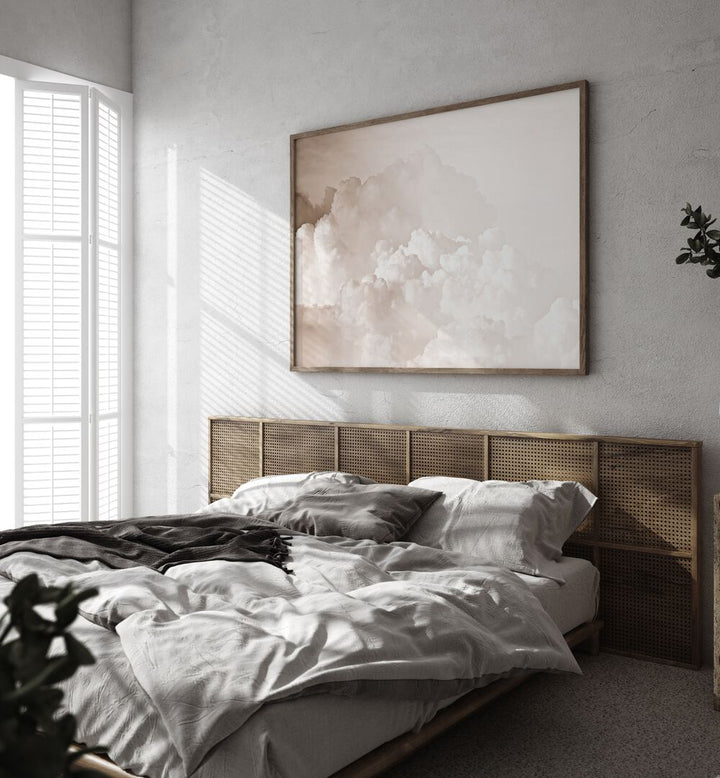 Transform your space with COTTON CANDY CLOUDS BEIGE, ABSTRACT PAINTINGS showcasing soft, dreamy brush strokes.