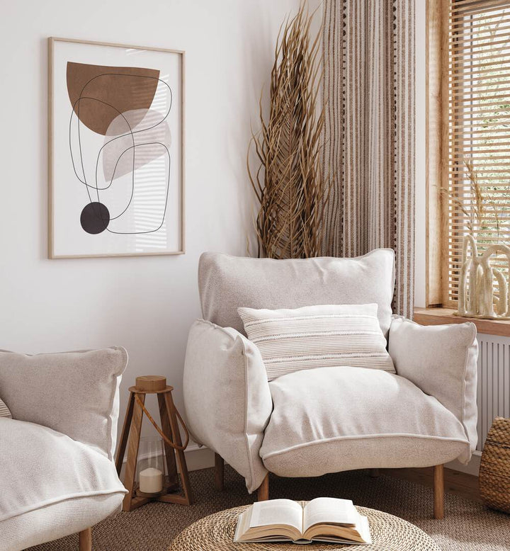 Sophisticated SHAPES, ABSTRACT PAINTINGS enhancing a modern living space with elegance and contemporary design.