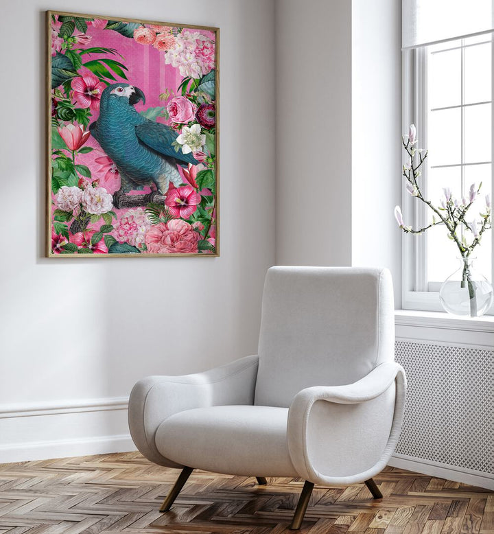 PARROTS PARADISE II , ANIMAL PAINTINGS