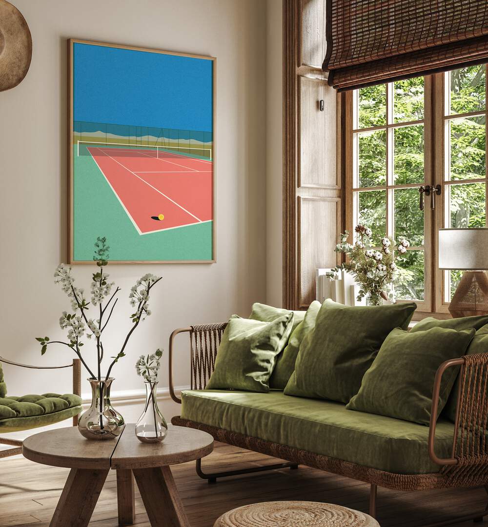 TENNIS COURT IN THE DESERT, SPORTS POSTERS bring vibrant outdoor energy to your space, perfect for tennis lovers.
