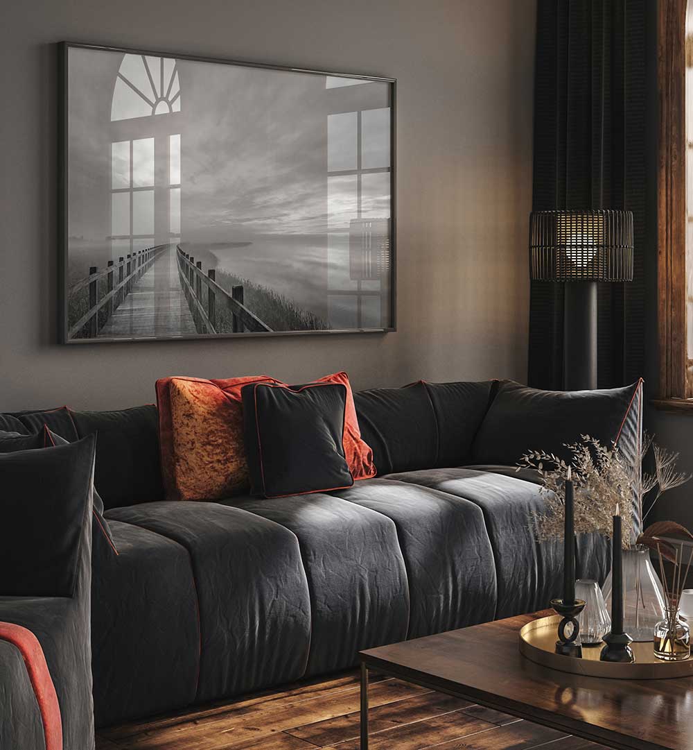 WOODEN FOOTBRIDGE , PHOTOGRAPHY PRINTS