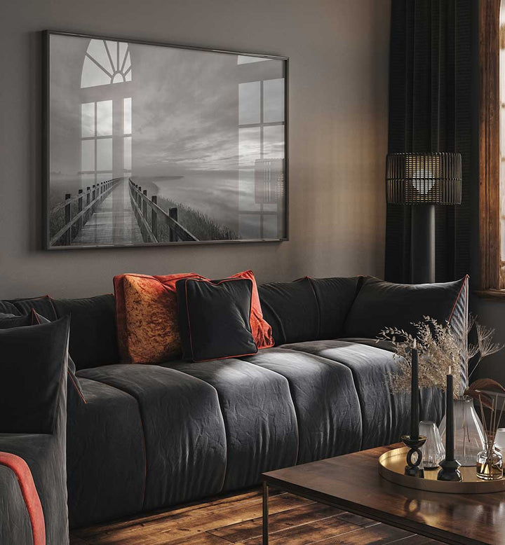 WOODEN FOOTBRIDGE , PHOTOGRAPHY PRINTS