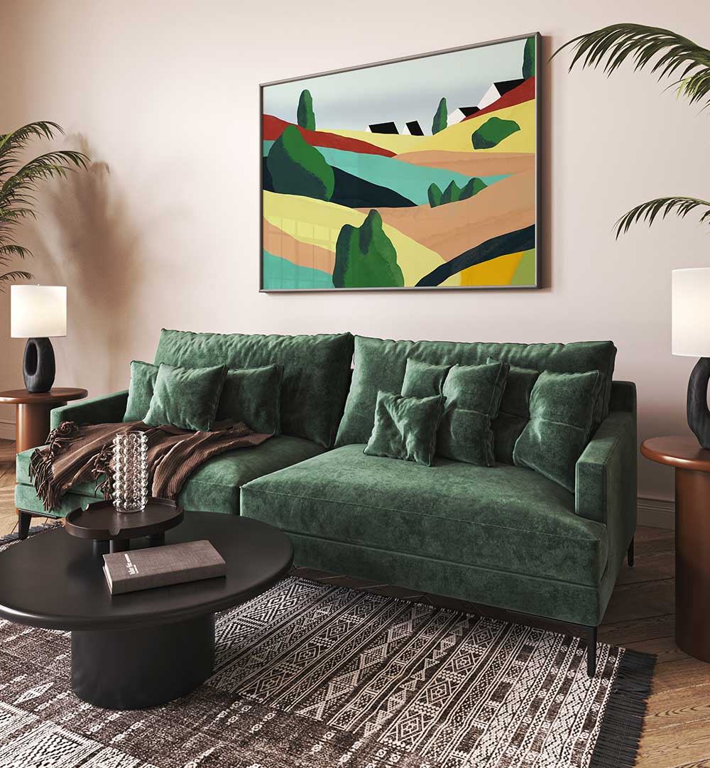 LITTLE COLOR ROLLING HILLS , LANDSCAPE PAINTINGS