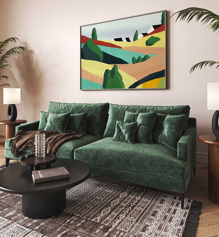 LITTLE COLOR ROLLING HILLS , LANDSCAPE PAINTINGS