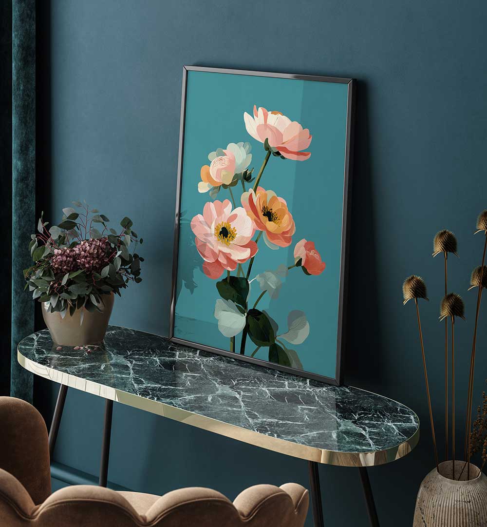 SOFT SPRING BOTANICALS , FLORAL FLOWER PAINTINGS