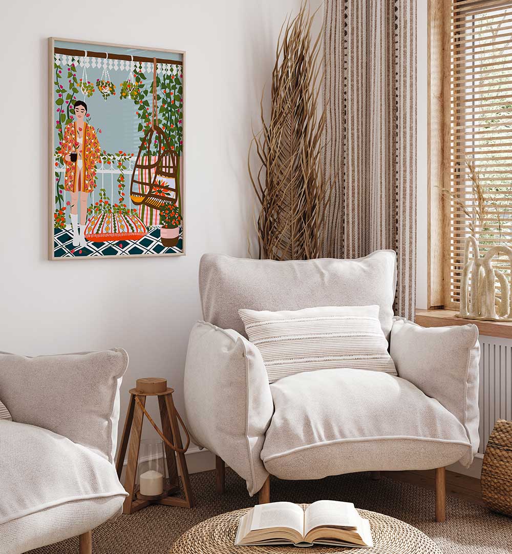MORNING COFFEE , PORTRAITS & FIGURATIVE ILLUSTRATIONS