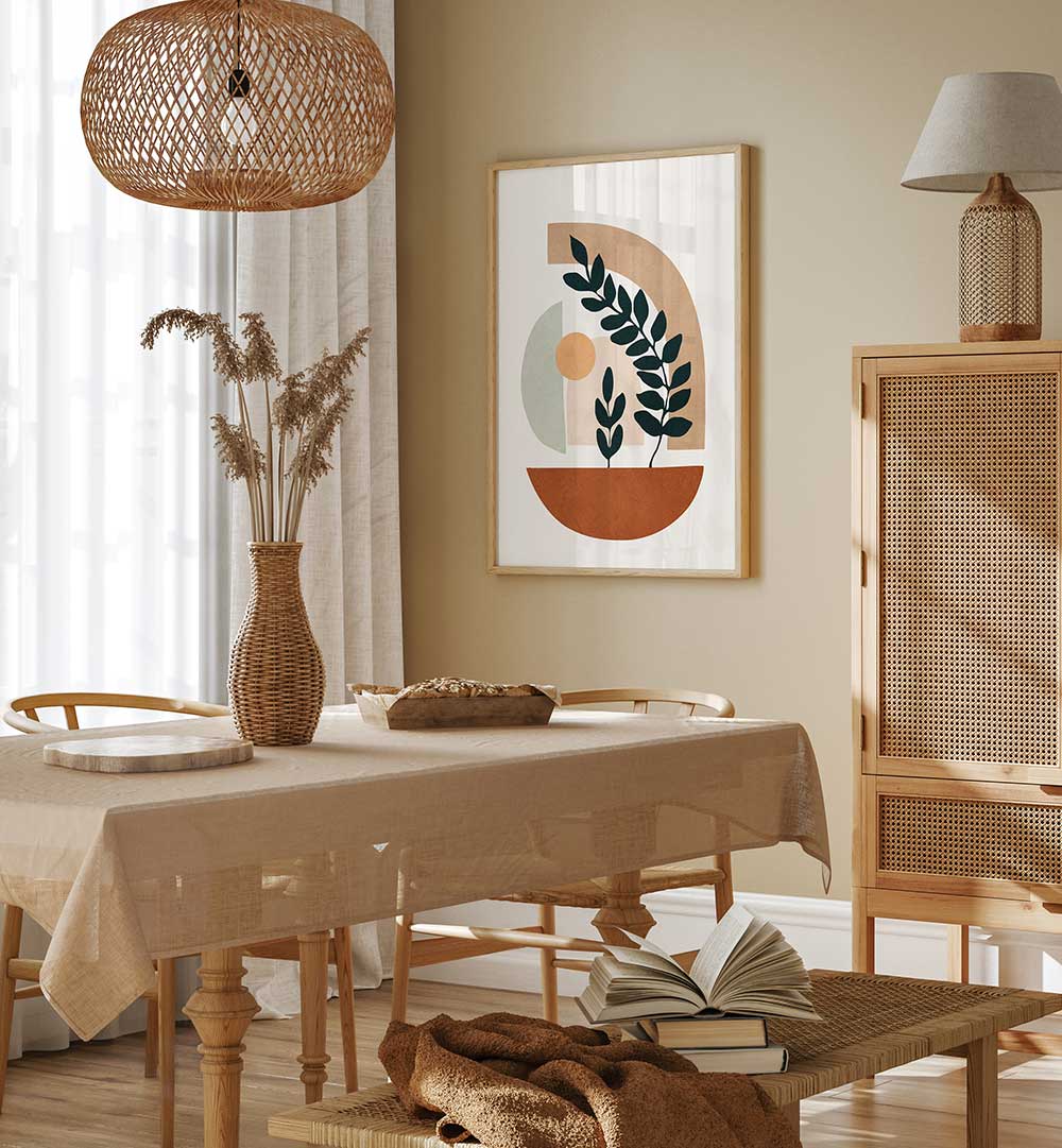 CURVED GROWTH , BOHO ART PAINTINGS