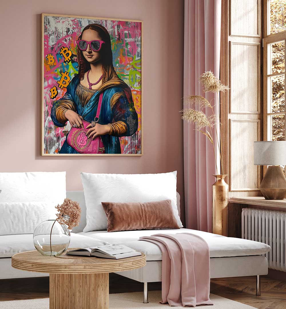 MONALISA BITCOIN , POP ART PAINTINGS