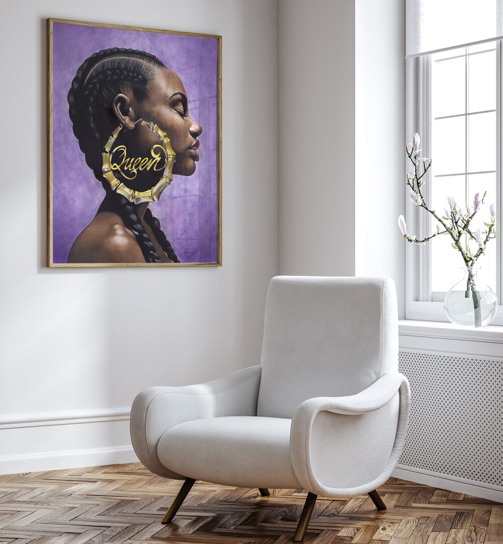 Elevate your space with the QUEEN, AFRICAN ART PAINTINGS, showcasing exquisite craftsmanship and cultural beauty.