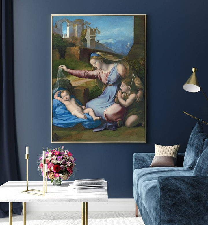 MADONNA WITH THE BLUE DIADEM  , VINTAGE PAINTINGS