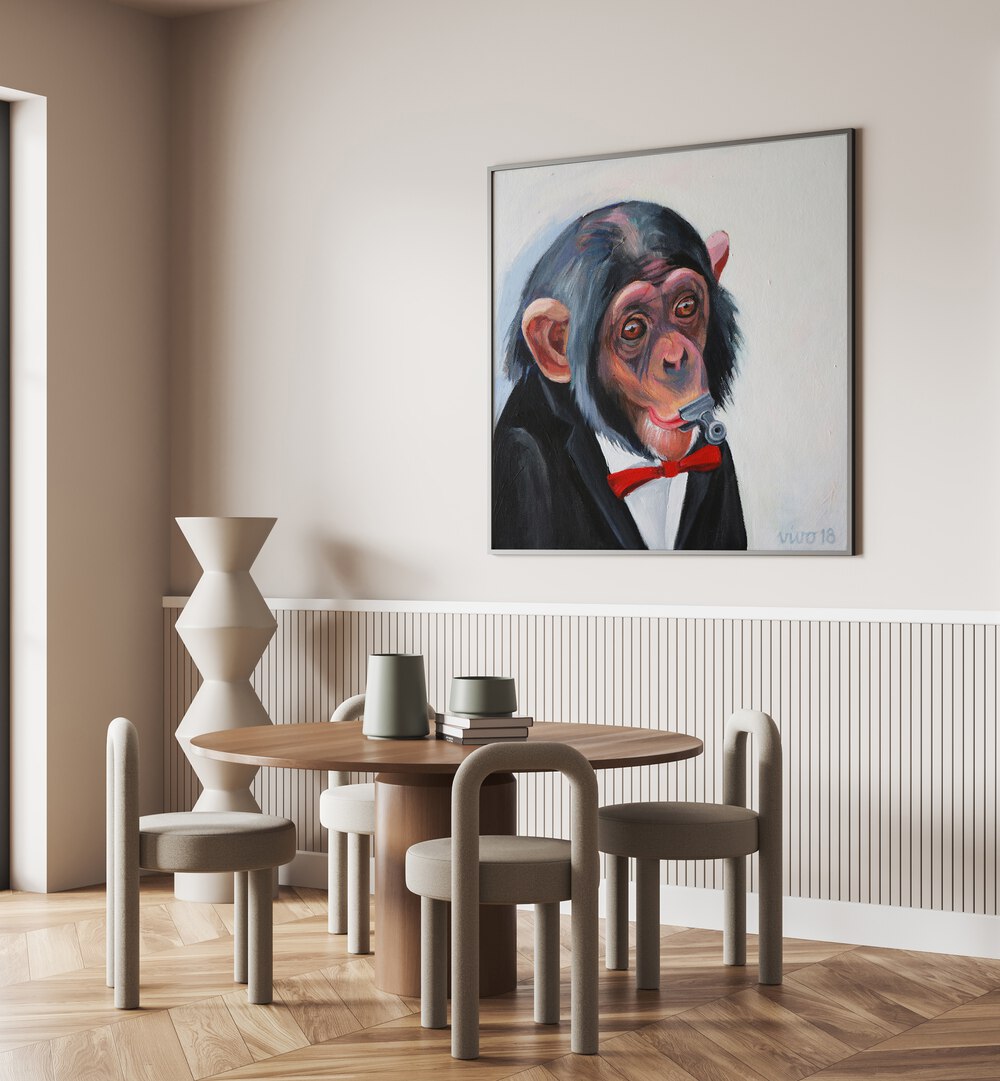 Dapper Chimp Whistle, comic posters showcase vibrant art, perfect for comic book decor enthusiasts.