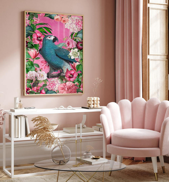 PARROTS PARADISE II , ANIMAL PAINTINGS