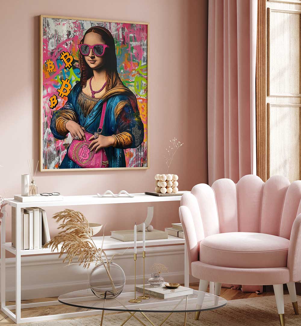 MONALISA BITCOIN , POP ART PAINTINGS