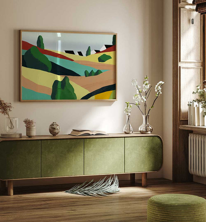 LITTLE COLOR ROLLING HILLS , LANDSCAPE PAINTINGS