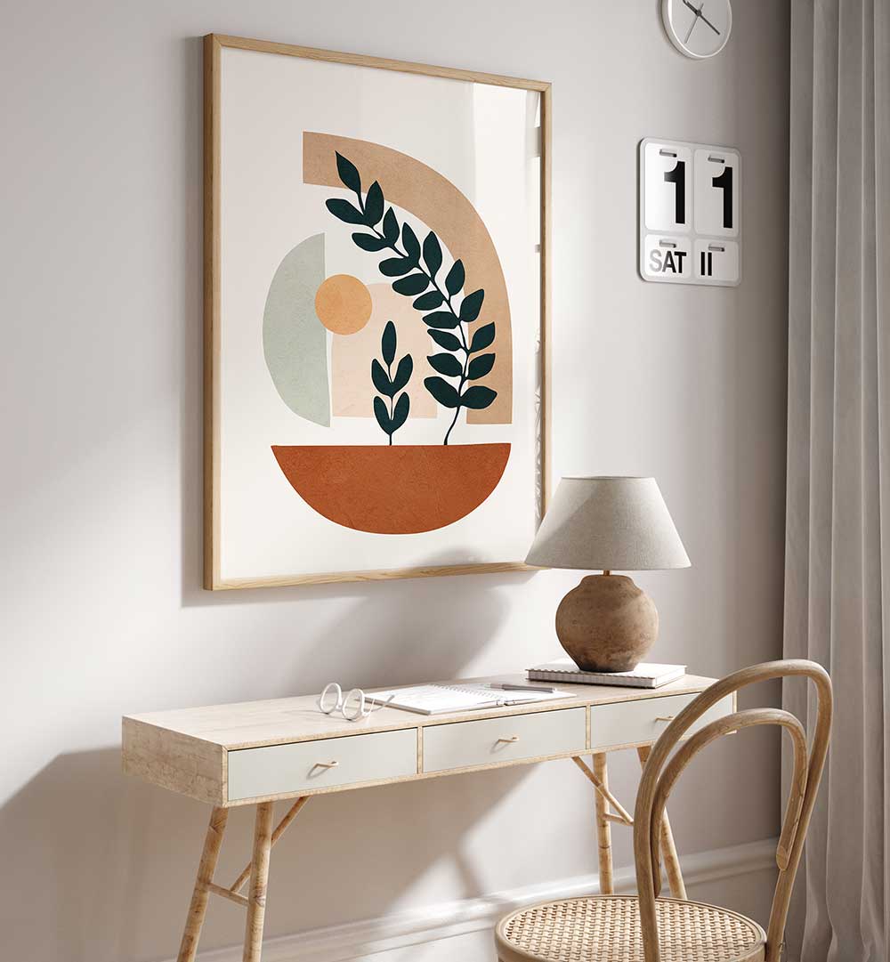 CURVED GROWTH , BOHO ART PAINTINGS