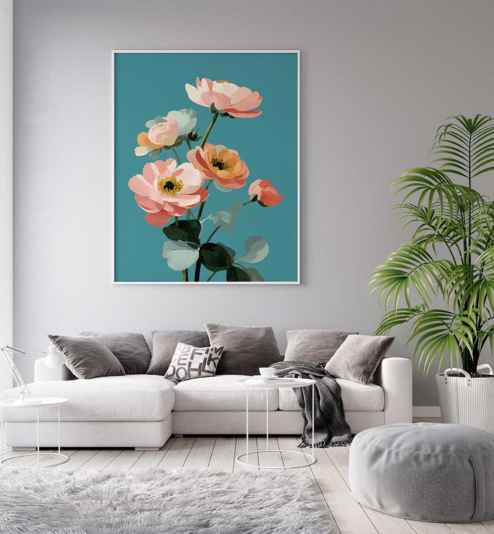 SOFT SPRING BOTANICALS , FLORAL FLOWER PAINTINGS