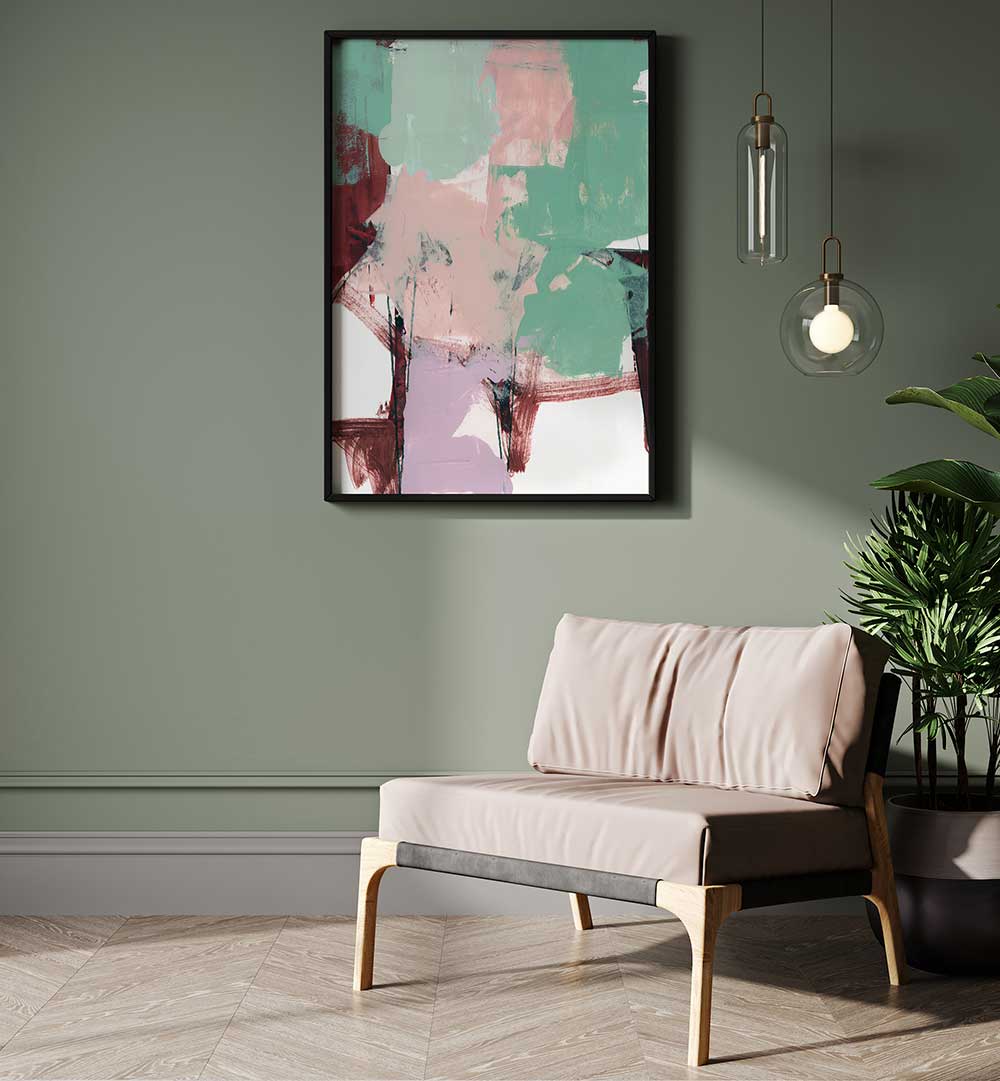 Vibrant BLUE PINK DUSKY III, ABSTRACT PAINTINGS enhance your space with captivating colors and creativity.