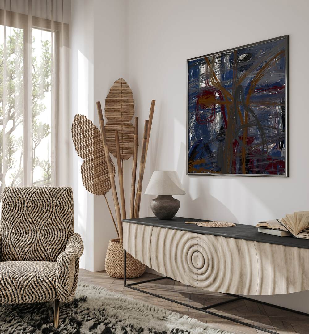 NIGHT BEFORE, ABSTRACT PAINTINGS enhance your space, capturing the essence of anticipation and restful nights.
