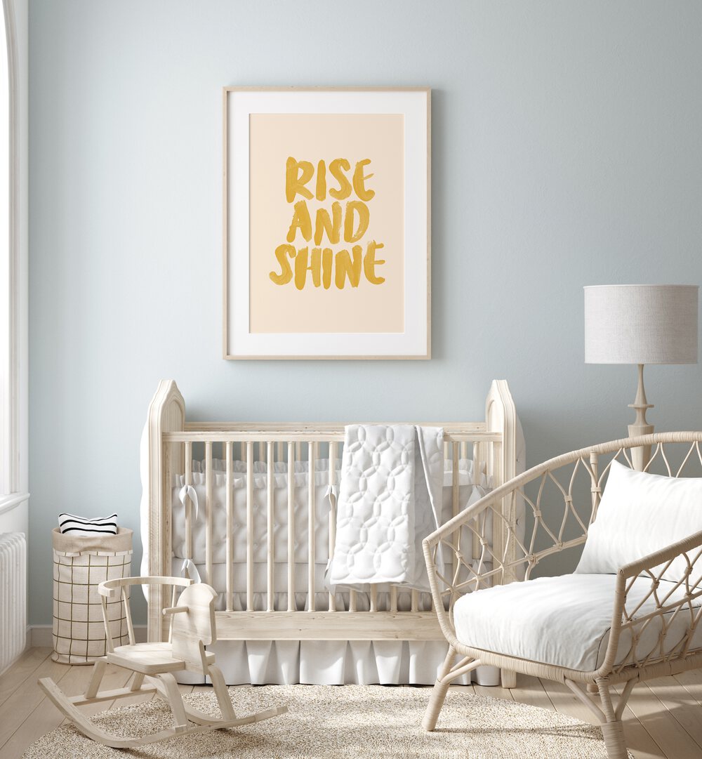 Brighten your space with RISE AND SHINE, QUOTES by Brett Wilson—an inspiring typography poster for motivation.