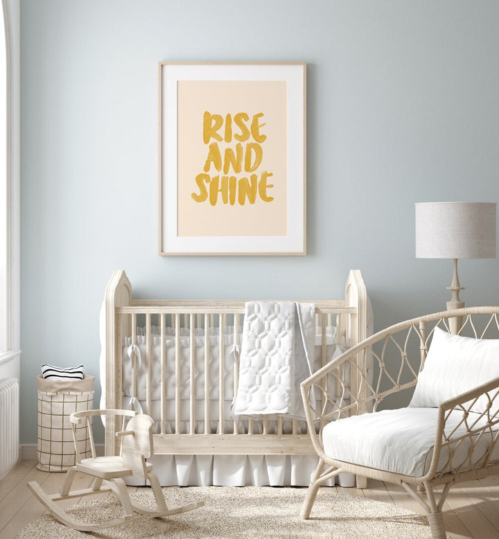 Brighten your space with RISE AND SHINE, QUOTES by Brett Wilson—an inspiring typography poster for motivation.