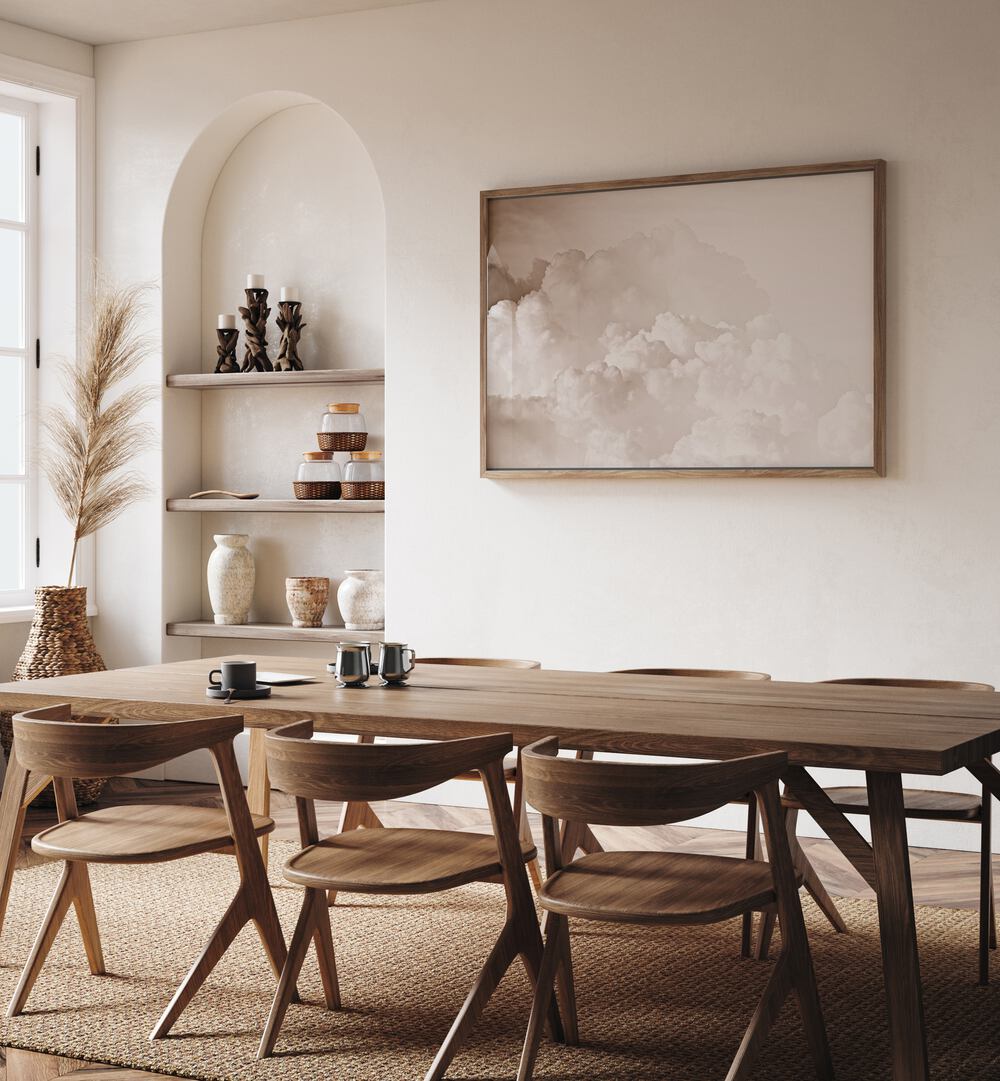 Elevate your decor with COTTON CANDY CLOUDS BEIGE, ABSTRACT PAINTINGS, showcasing dreamy brush strokes and elegance.