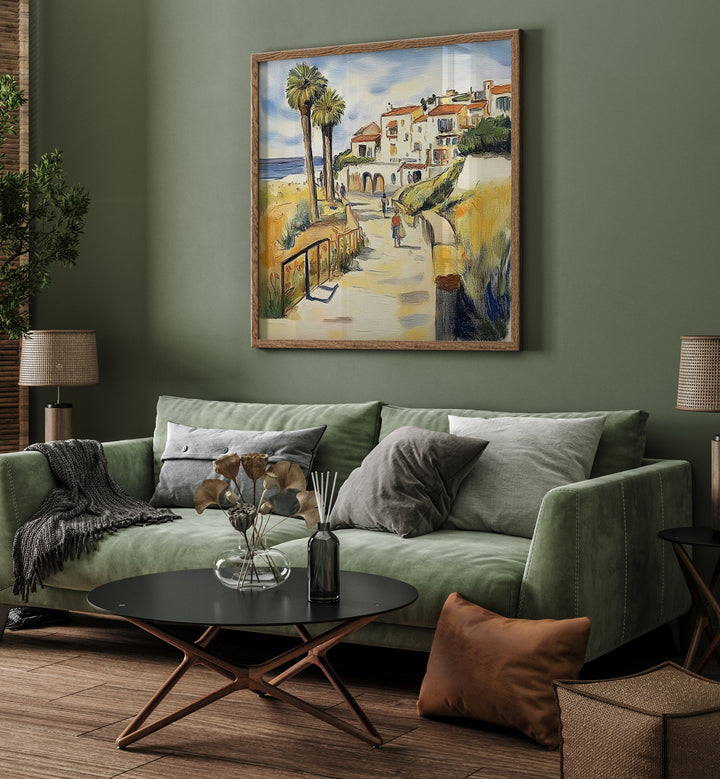 Experience tranquility with THREE TREES BY THE SEA II, a stunning coastal artwork capturing nature's beauty.
