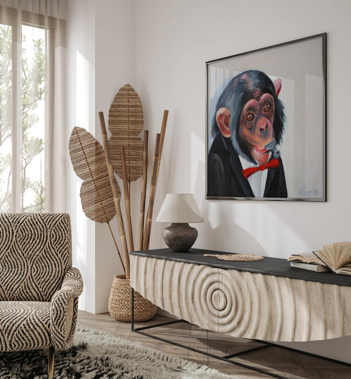 Dapper Chimp Whistle comic poster featuring vibrant colors, perfect for comic art fans and stylish decor.