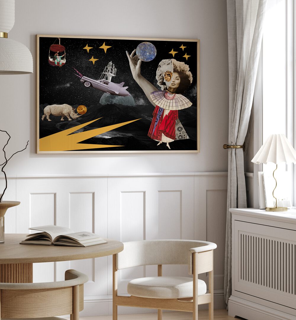 LUNA, SURREAL ART PRINTS showcase vibrant artistry and elegance, perfect for modern decor in any space.