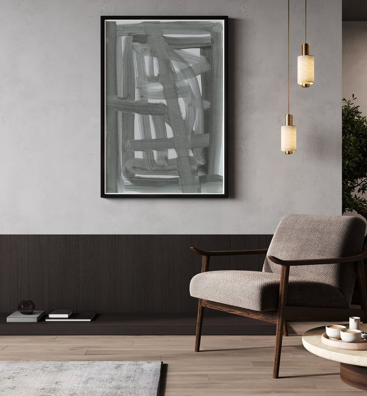 Stylish room featuring CONSTRUCT, ABSTRACT PAINTINGS, enhancing modern decor with vibrant colors and unique designs.